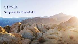  Presentation with alabama - Audience pleasing presentation design consisting of hiker-in-unusual-stone-formations backdrop and a sky blue colored foreground