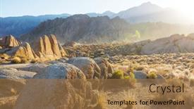  Presentation with alabama - Audience pleasing slide set consisting of hiker-in-unusual-stone-formations backdrop and a coral colored foreground