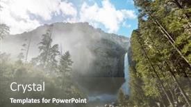  Presentation with yosemite - Theme enhanced with hiker-in-yosemite-national-park background and a gray colored foreground