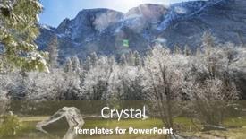  Presentation with yosemite - PPT theme having hiker-in-yosemite-national-park background and a violet colored foreground