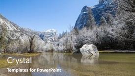  Presentation with yosemite - PPT layouts having hiker-in-yosemite-national-park background and a violet colored foreground