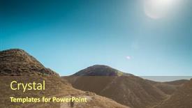  Presentation with pathway - Slides enhanced with hiker on the mountain pathway at sunny day background and a tawny brown colored foreground