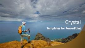  Presentation with hawaii - Slide set enhanced with hiker-on-the-trail background and a seafoam green colored foreground