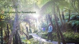  Presentation with adventure - Amazing presentation theme having hiking-and-tramping-in-new backdrop and a mint green colored foreground