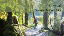  Presentation with adventure - Presentation design enhanced with hiking-and-tramping-in-new background and a seafoam green colored foreground