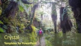  Presentation with adventure - Slide set featuring hiking-and-tramping-in-new background and a tawny brown colored foreground