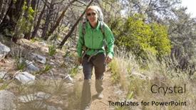  Presentation with hiking - Presentation design consisting of hiking-in-famous-lycian-way background and a  colored foreground