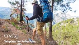  Presentation with hiking - Presentation with hiking-in-famous-lycian-way background and a  colored foreground