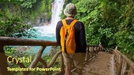 Presentation with central america - Audience pleasing slide deck consisting of hiking-in-green-tropical-jungle backdrop and a tawny brown colored foreground