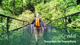  Presentation with central america - Cool new presentation with hiking-in-green-tropical-jungle backdrop and a ocean colored foreground