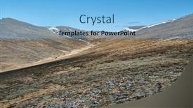  Presentation with mountain hiking - Theme consisting of hiking-in-iceland-rugged-rocky background and a  colored foreground