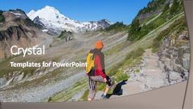  Presentation with hiking - Slide deck consisting of hiking in mt baker area background and a  colored foreground
