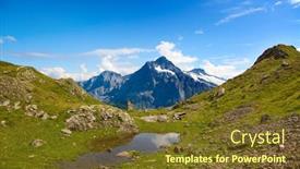  Presentation with route - Colorful presentation design enhanced with grindelwald jungfrau region canton bern backdrop and a tawny brown colored foreground