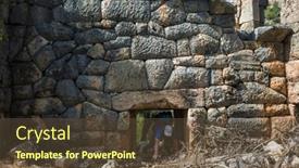  Presentation with trekking - Slide deck consisting of hiking-lycian-way-man background and a tawny brown colored foreground