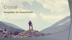  Presentation with north america - Slide deck consisting of hiking-man-in-canadian-mountains background and a lemonade colored foreground