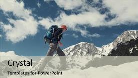  Presentation with april showers - Amazing slide set having hiking mountain - ascent to olympus in april backdrop and a soft green colored foreground