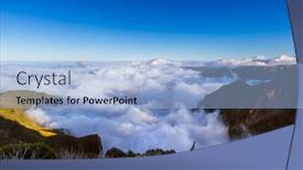  Presentation with hiking - PPT layouts having hiking-pico-ruivo-and-pico background and a light blue colored foreground