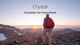  Presentation with hiking - Beautiful PPT layouts featuring hiking-scene-in-beautiful-summer backdrop and a light blue colored foreground