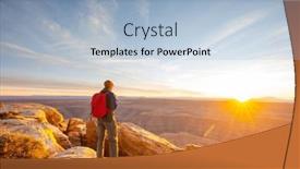  Presentation with hiking - Presentation having hiking-scene-in-beautiful-summer background and a light blue colored foreground