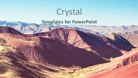  Presentation with rainbow scene - Amazing presentation design having hiking-scene-in-vinicunca-cusco backdrop and a sky blue colored foreground