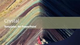  Presentation with rainbow scene - Slide set consisting of hiking-scene-in-vinicunca-cusco and a mint green colored foreground