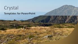  Presentation with trail - Beautiful slides featuring hiking-trail-in-mount-tate backdrop and a light blue colored foreground