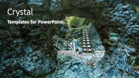  Presentation with trail - PPT theme enhanced with hiking-trail-in-sucha-bela background and a tawny brown colored foreground