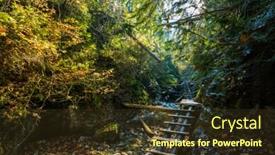  Presentation with trail - Amazing presentation design having hiking-trail-in-sucha-bela backdrop and a tawny brown colored foreground