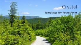  Presentation with trail - Slides enhanced with hiking-trail-in-the-national background and a light blue colored foreground