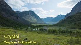  Presentation with scandinavia - Amazing theme having hiking-trail-in-vistasvagge-valley backdrop and a tawny brown colored foreground