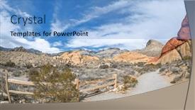  Presentation with las vegas - Presentation theme with hiking-trail-leading background and a  colored foreground