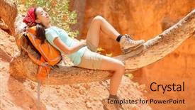  Presentation with panorama from bryce canyon national - Amazing theme having balls isolated on white background backdrop and a light blue colored foreground