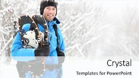  Presentation with young black couples hiking - Slide deck with hiking trip from quebec canada background and a cool aqua colored foreground