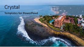  Presentation with resorts - Audience pleasing theme consisting of hikkaduwa during low tide backdrop and a light blue colored foreground