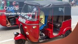  Presentation with tuk - Slide set consisting of hikkaduwa-sri-lanka-february-20 background and a ocean colored foreground