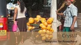  Presentation with heat - Beautiful presentation theme featuring hikkaduwa-sri-lanka-march-9 backdrop and a coral colored foreground