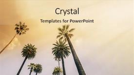  Presentation with los angeles - Cool new PPT theme with hill - los angeles west coast palm backdrop and a lemonade colored foreground