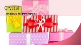  Presentation with hill - PPT theme featuring hill-colorful-gifts-isolated background and a coral colored foreground