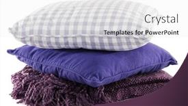  Presentation with hill - Presentation enhanced with hill colorful pillows isolated on white background and a white colored foreground