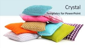  Presentation with hill - Audience pleasing PPT theme consisting of hill colorful pillows isolated on white backdrop and a light blue colored foreground