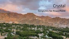  Presentation with indus valley - Audience pleasing slide deck consisting of hill jammu and kashmir backdrop and a light blue colored foreground