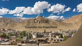  Presentation with city india - Cool new PPT theme with hill jammu and kashmir backdrop and a coral colored foreground