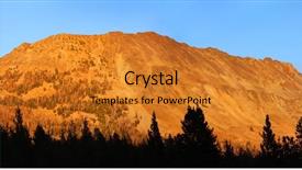  Presentation with hill - PPT layouts with hill shines under evening sun background and a  colored foreground