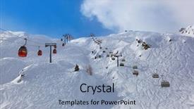  Presentation with mountain luxury resort - Beautiful theme featuring hill station - mountains ski resort kaprun austria backdrop and a light blue colored foreground
