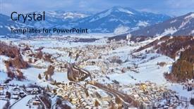  Presentation with mountain luxury resort - Slides having hill station - mountains ski resort kaprun austria background and a light blue colored foreground