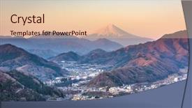  Presentation with skyline - Colorful slides enhanced with hill station - otsuki japan skyline with mt backdrop and a lemonade colored foreground