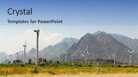  Presentation with hill station - Audience pleasing presentation design consisting of hill station - windmill park in kanyakumari south backdrop and a light blue colored foreground