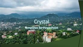  Presentation with hill station - Beautiful presentation theme featuring hill station near batumi backdrop and a ocean colored foreground