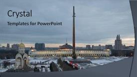  Presentation with illumination - Theme with hill with illumination at winter background and a  colored foreground