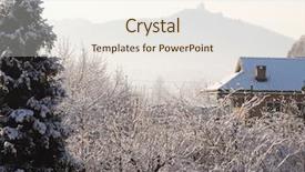  Presentation with church - Amazing presentation theme having hill with snow in turin backdrop and a sky blue colored foreground